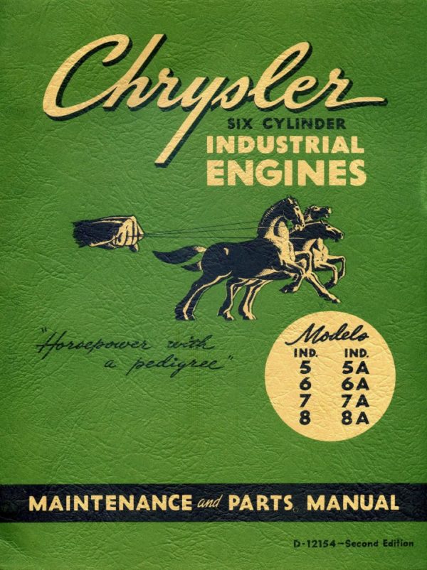 Chrysler Six Cylinder Engine Maintenance and Parts Manual PDF