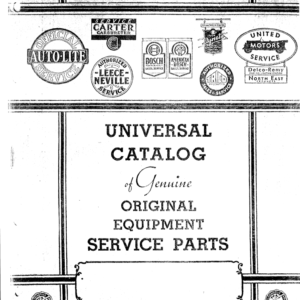 1926-1934 Genuine Original Service Parts Catalog  - PDF
