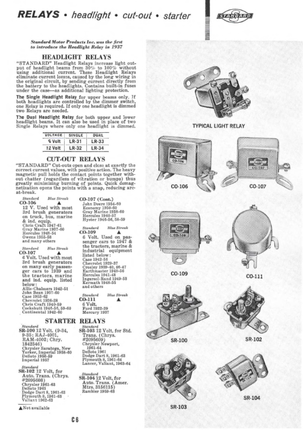 1926 - 1964 Standard Ignition "Blue-Streak" Parts Catalog PDF - Image 4