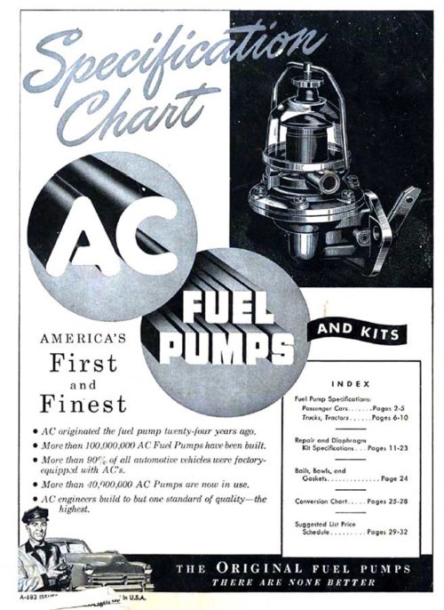 1928 - 1951 AC Fuel Pump Specification PDF