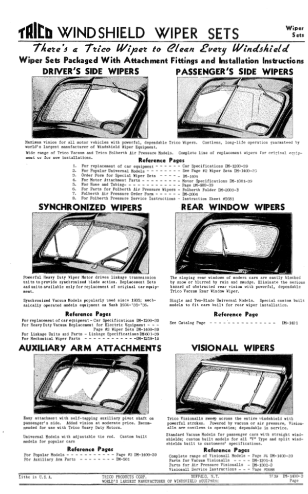 1929-1939 Trico Wiper Blade and Motor Part Catalog - PDF - Image 3