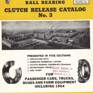 1929-1954 Federal Ball Bearing Clutch Release Parts Catalog - PDF