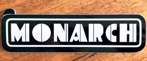 Vintage 1930's Style Monarch Machine Tool Co. Logo Die-cut Vinyl Sticker