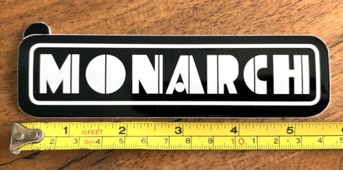 Vintage 1930's Style Monarch Machine Tool Co. Logo Die-cut Vinyl Sticker - Image 2