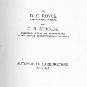 1931 Automobile Carbureters Service Manual PDF