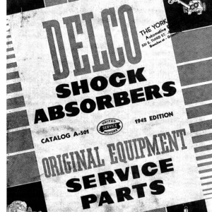 1933-1942 Delco Shock Absorbers Parts Catalog PDF