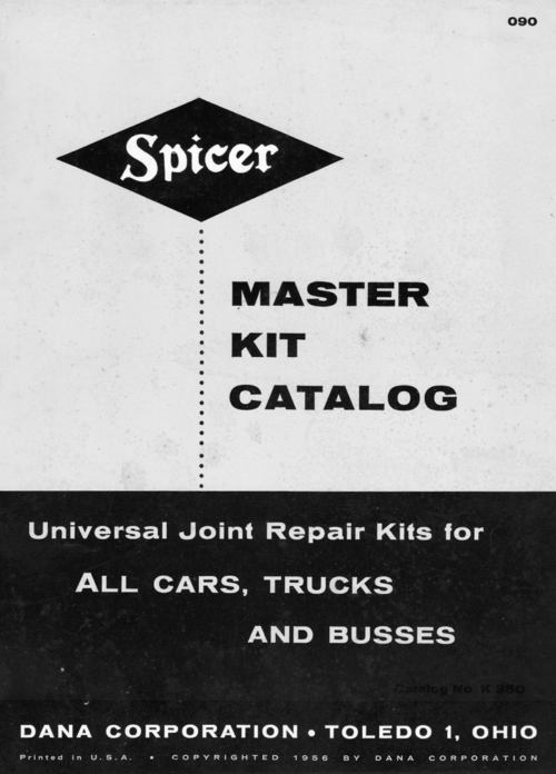 1935-1956 Spicer Universal Joint Master Kit Parts Catalog - PDF