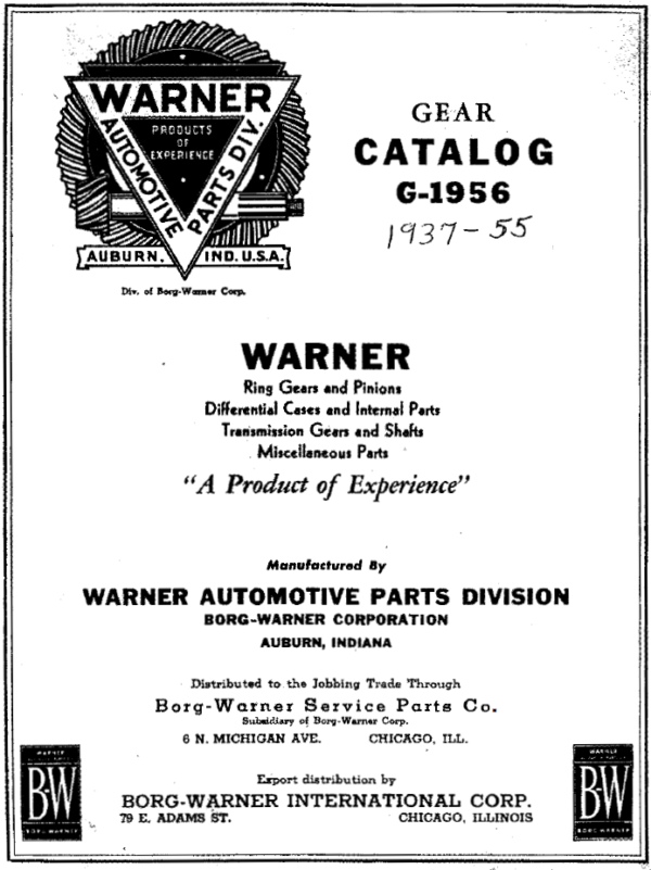 1937-1955 Borg Warner Gear Catalog - PDF