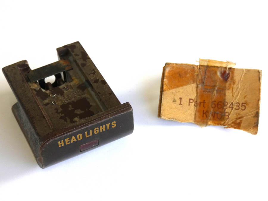 1937 MoPar NOS Headlight Drawer Type Switch Knob Vintage MoParts