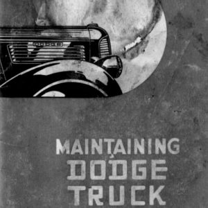 1937 Dodge Truck Drivers Manual PDF