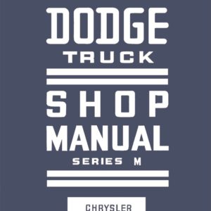1937 Dodge MC Pickup Truck Shop Manual PDF