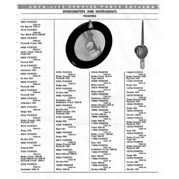 1938-1951 Autolite Service Parts Catalog  - PDF - Image 3