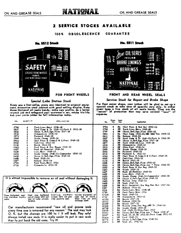 1939-1955 National Oil & Grease Seal Parts Catalog PDF - Image 3