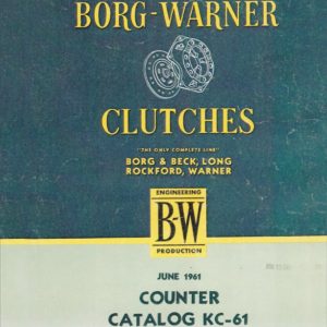 1939-1961 Borg Warner Clutch PDF Catalog