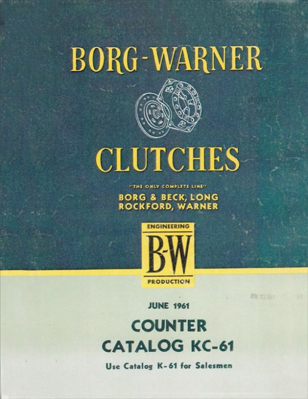 1939-1961 Borg Warner Clutch PDF Catalog