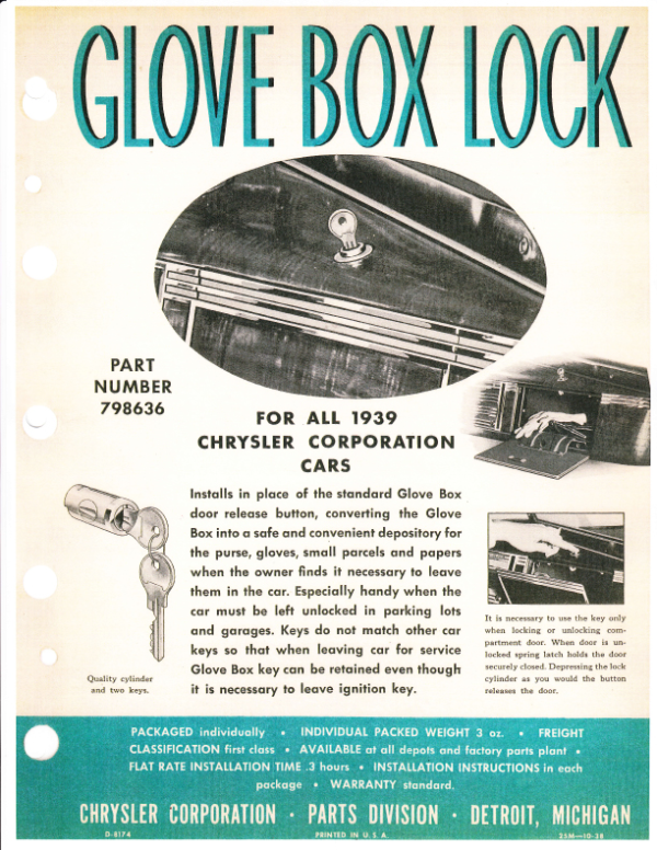1939 Chrysler Dealer Accessory Sheets - PDF - Image 6
