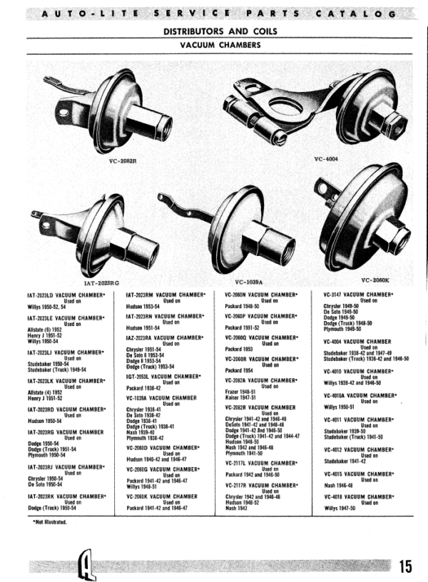1940-1954 Auto-Lite Condensed Service Parts Catalog  - PDF - Image 3