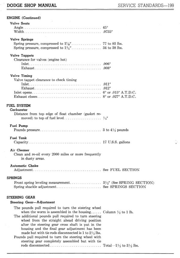 1940 Dodge D14, D17 Passenger Car Shop Manual PDF - Image 2