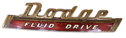 1941 Dodge Fluid Drive Trunk Emblem - Bronzed - Image 11