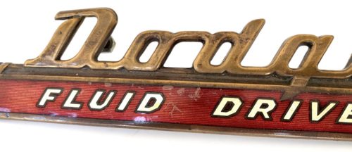 1941 Dodge Fluid Drive Trunk Emblem - Bronzed - Image 9