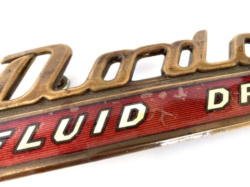1941 Dodge Fluid Drive Trunk Emblem - Bronzed - Image 4