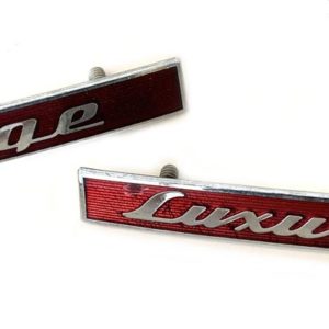 1941 NOS Dodge D19 Luxury Liner Grille Nameplate Emblems Set