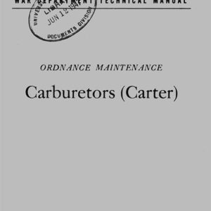 1944 War Department Carter Carburetor Service Manual PDF