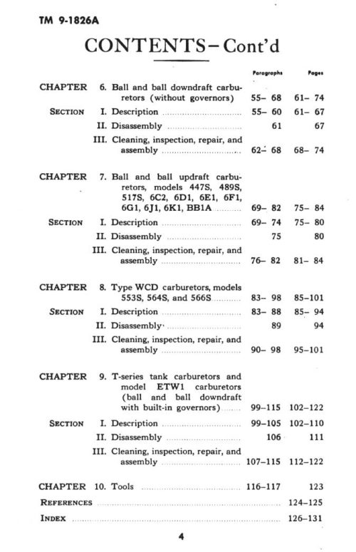 1944 War Department Carter Carburetor Service Manual PDF - Image 3