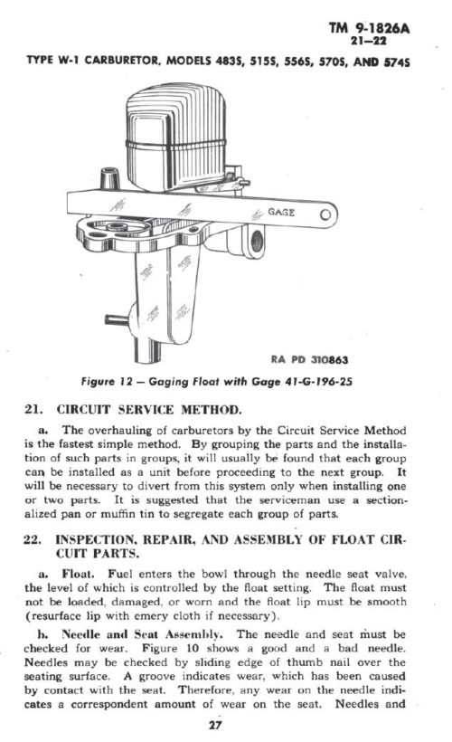 1944 War Department Carter Carburetor Service Manual PDF - Image 2