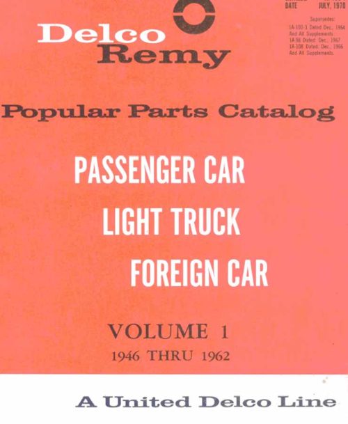 1946-1962 Delco - Remy Popular Parts Catalog PDF