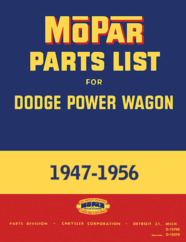 1947-1956 Dodge Power Wagon Truck Parts Catalog PDF
