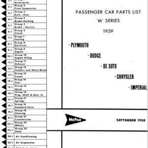 1959 MoPar Passenger Car Parts Catalog PDF