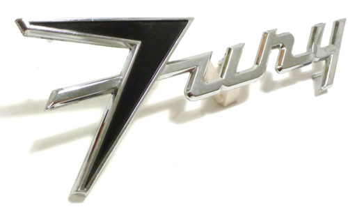 1959 Plymouth Fury Quarter Panel Nameplate - NOS