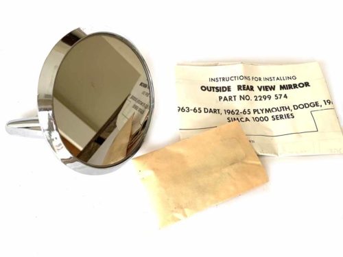 1960-1966 MoPar 4" Outside Rear View Mirror - NOS
