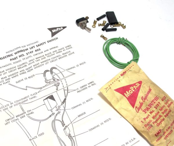 1960 MoPar Electric Window Lift Safety Switch- NOS - Image 2
