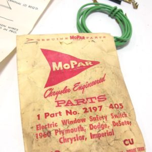1960 MoPar Electric Window Lift Safety Switch- NOS