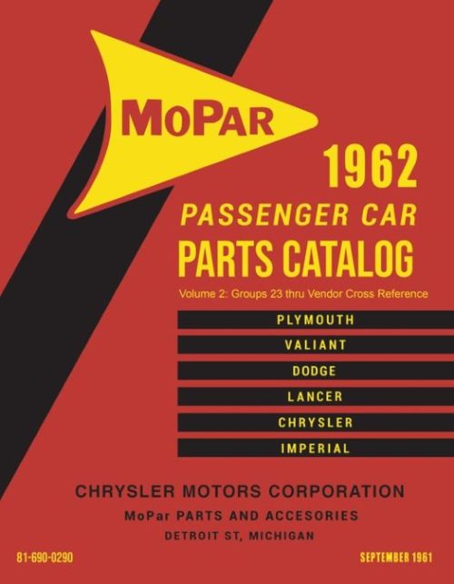 1962 MoPar Passenger Car Parts Catalog PDF