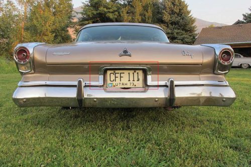 1963 Dodge Custom 880 License Trim Moulding NOS - Image 8