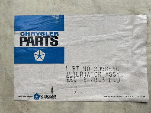 1968 MoPar 46 AMP Alternator for Dodge, Chrysler & Plymouth - NOS - Image 3