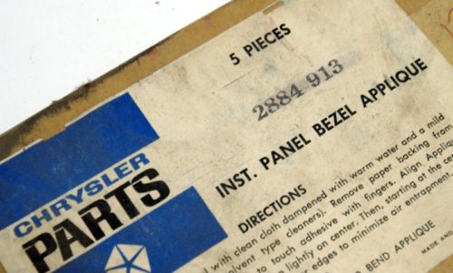 1969 Dodge Dash Switch Bezel Applique - Image 2