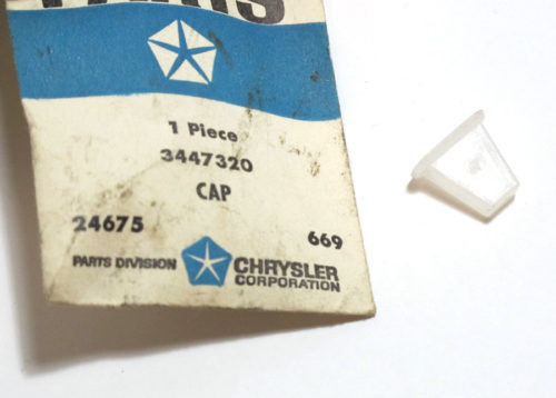 1970-1973 MoPar Front Seat Back Release Lever Plastic Cap - NOS - Image 2