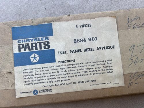 NOS MoPar 1969 Dodge Polara Monaco Dash Woodgrain Switch Bezel Overlay - Image 4