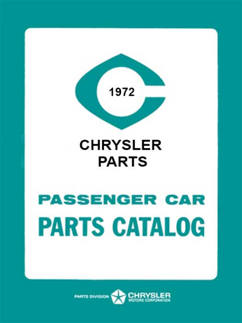 1972 MoPar Passenger Car Parts Catalog PDF