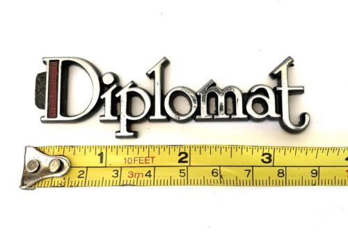 1977-1979 Dodge Diplomat Trunk/Decklid Emblem Nameplate NOS