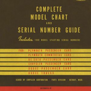 1914-1940 Chrysler Model Chart and Vin Number Guide PDF