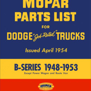 1948-1953 Dodge B-Series Truck Parts Catalog PDF