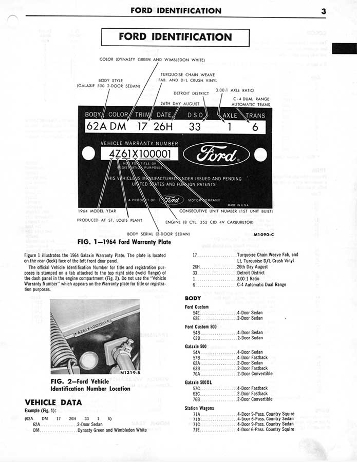 1964 Ford & Mercury Workshop Service Manual PDF - Image 3
