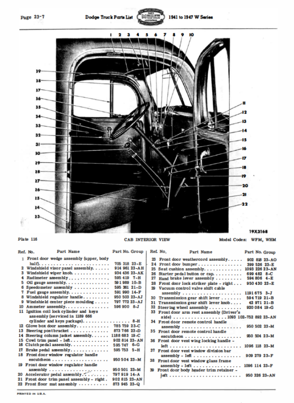 1941 1947 Parts Pdf Catalog For Dodge Truck W Series