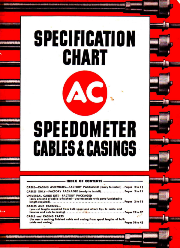 1934-1948 AC Speedometer Cables & Casings PDF Parts Catalog