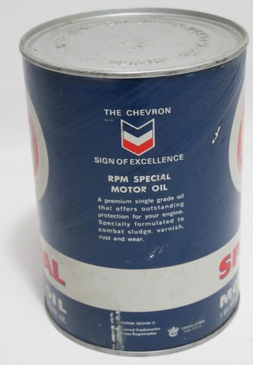 Vintage Chevron Motor Oil Unopened Quart Can - Image 2